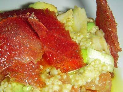 Tartar de Cous-cous con Mojama Tartar de Cous-cous con Mojama
