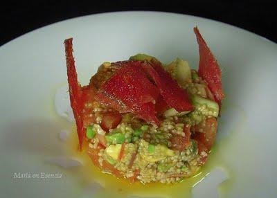 Tartar de Cous-cous con Mojama Tartar de Cous-cous con Mojama