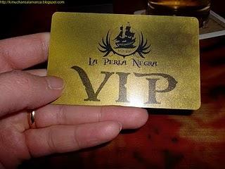 la Perla Negra y tarjeta VIP/la Perla NegraのVipカード