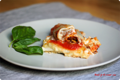 Canelones a la boloñesa Canelones a la boloñesa