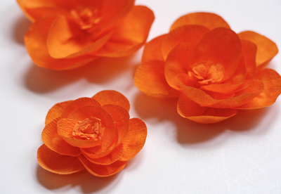 Diy: Flores de papel crepe en los regalos de los invitados