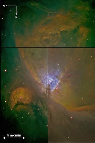 Imagen de M 42 y M 43 en Astronomy & Astrophysics