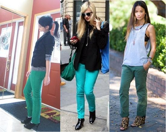 combinar pantalones colores