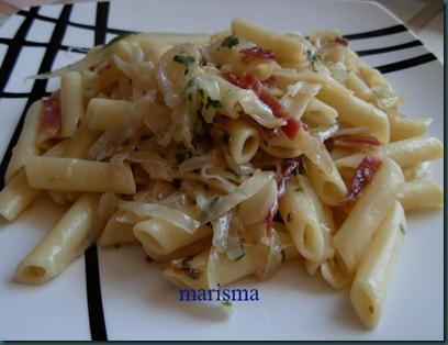 macarrones en salsa de cebolla,ración macarrones en salsa de cebolla,ración