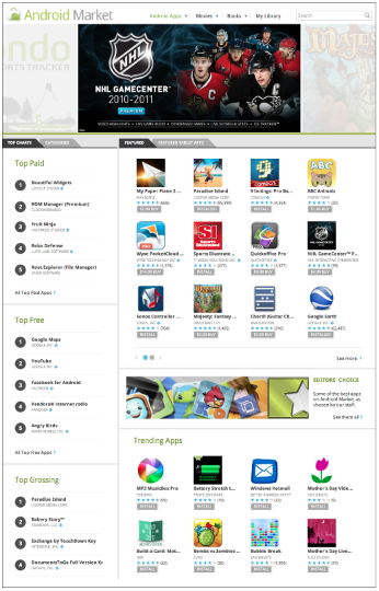 Cambios en la web de Android Market Cambios en la web de Android Market