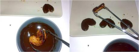 Palmeritas de azúcar y chocolate Palmeritas de azúcar y chocolate