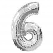 MIS FAVORITOS DE CANNES 2011 Giant Silver Number 6 Uninflated Foil Balloon