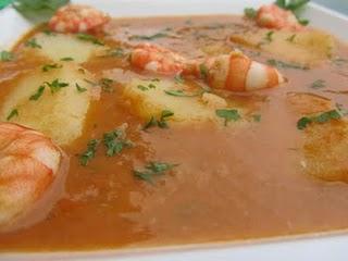 PATATAS CON LANGOSTINOS PATATAS CON LANGOSTINOS