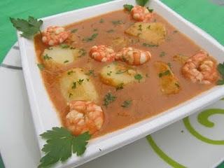PATATAS CON LANGOSTINOS PATATAS CON LANGOSTINOS