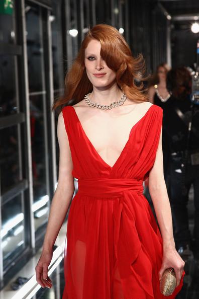 MANGO NEW COLLECTION WITH KATE MOSS A model walks the runway during the Mango new collection launch at Centre Pompidou on May 17, 2011 in Paris, France.