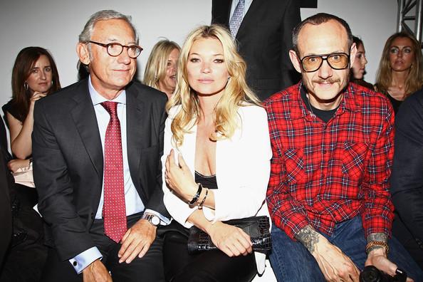 MANGO NEW COLLECTION WITH KATE MOSS Kate Moss (L-R) Isak Andic, Kate Moss and Terry Richardson attend the Mango new collection launch at Centre Pompidou on May 17, 2011 in Paris, France.
