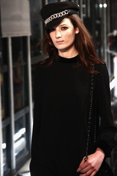 MANGO NEW COLLECTION WITH KATE MOSS A model walks the runway at the Mango new collection launch at Centre Pompidou on May 17, 2011 in Paris, France.