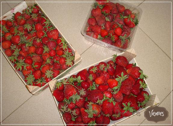 Mermelada de fresas del huerto