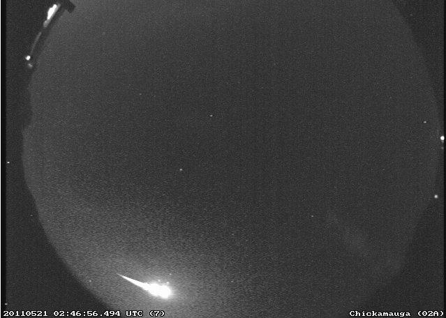 Las Cámaras del Cielo de la NASA observan a un meteoro cayendo sobre Macon, Georgia