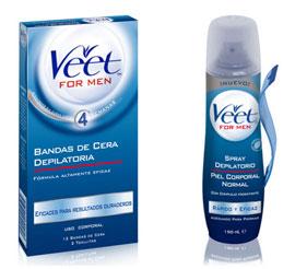 Bandas depilatorias y Spray de Veet Men Bandas depilatorias y Spray de Veet Men