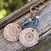 Crafts & Beauty fluorite, rock crystal quartz, antiqued bronze, and antiqued brass earrings