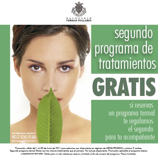 Promoción Verano Balneario Termas Pallarés Segundo Programa de Tratamientos Gratis Promoción Verano Balneario Termas Pallarés Segundo Programa de Tratamientos Gratis
