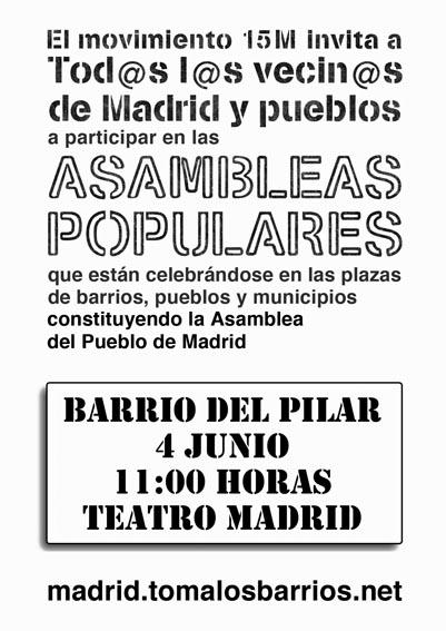 2ª Asamblea popular Barrio del Pilar