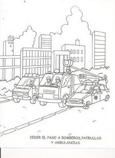 DIBUJOS PARA COLOREAR DE EDUCACIÓN VIAL DIBUJOS PARA COLOREAR DE EDUCACIÓN VIAL