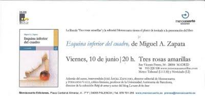 Presentación del nuevo libro de relatos de Miguel Ángel Zapata Presentación del nuevo libro de relatos de Miguel Ángel Zapata