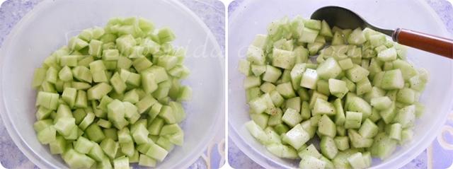 Ensalada marroquí de pepino (versión dulce y salada) Ensalada marroquí de pepino (versión dulce y salada)