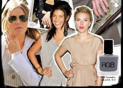 Tendencias: Manicura de color gris. Mira cómo la llevan las celebrities.