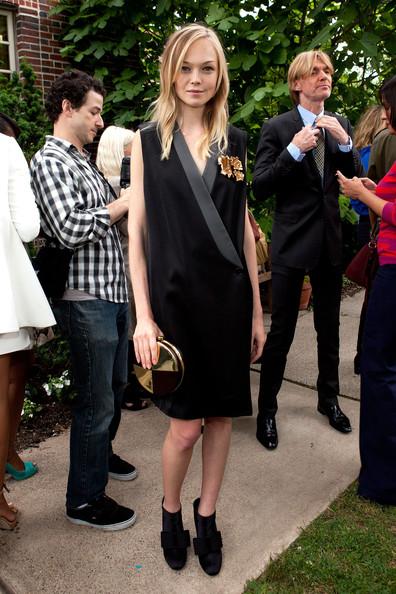 A model attends the Stella McCartney Spring 2012 Presentation at a Private Location on June 13, 2011 in New York City.