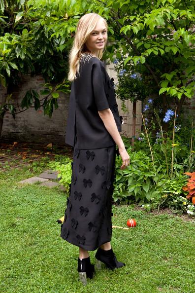 A model attends the Stella McCartney Spring 2012 Presentation at a Private Location on June 13, 2011 in New York City.