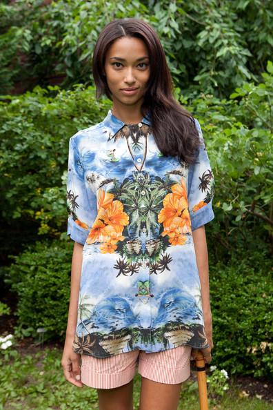 A model attends the Stella McCartney Spring 2012 Presentation at a Private Location on June 13, 2011 in New York City.