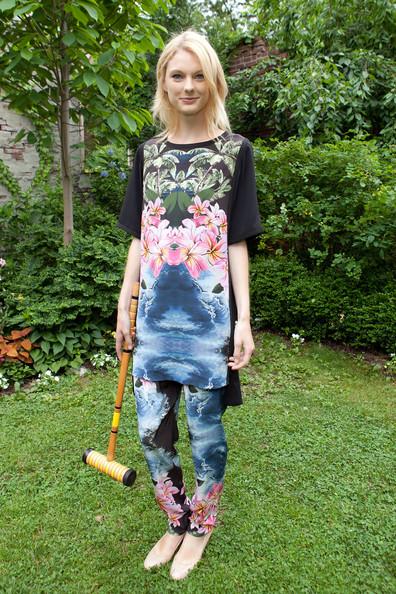 A model attends the Stella McCartney Spring 2012 Presentation at a Private Location on June 13, 2011 in New York City.