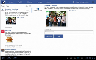 Facebook para tablets con Android Honeycomb Facebook para tablets con Android Honeycomb
