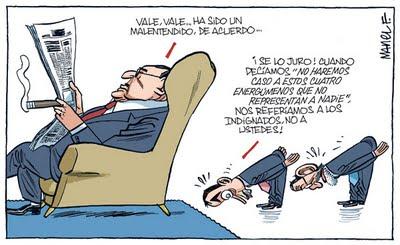 Los infiltrados, y no los “indignados”, provocan la violencia. Los infiltrados, y no los “indignados”, provocan la violencia.