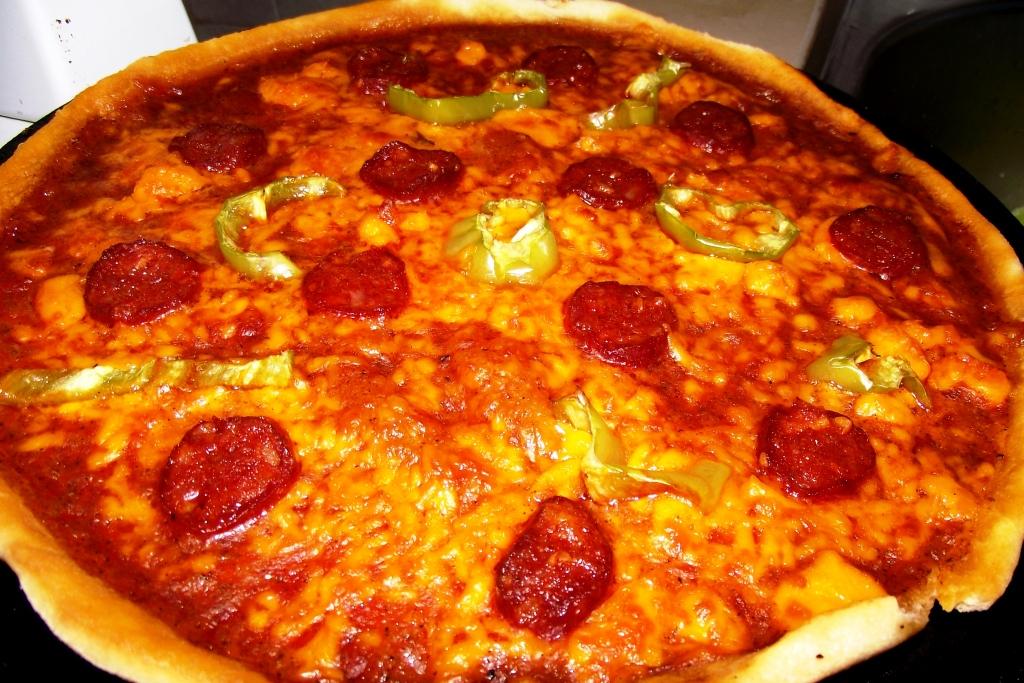 pizza casera Pizza casera de la “sous chef”