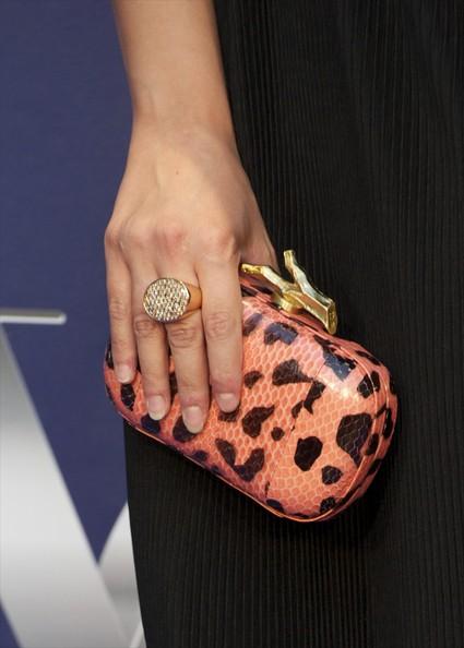PREMIOS 'YO DONA' 2011 Spanish actress Esmeralda Moya (purse and jewelry detail) attends