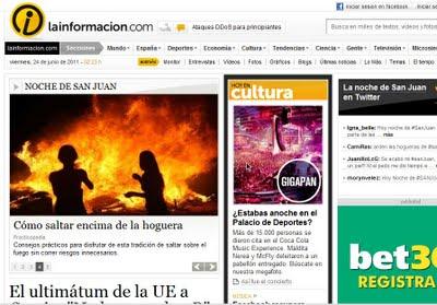 Una noticia convertida en historia, narrada con imágenes en la home Una noticia convertida en historia, narrada con imágenes en la home