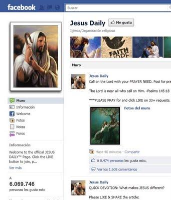 Jesucristo, en el top de Facebook