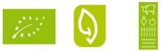 Los tres logos finalistas en el concurso del nuevo logo ecológico para la UE que verá la luz en julio de 2010