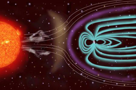 La medición más antigua de la magnetosfera revela que el Sol y la Tierra se disputan nuestra atmósfera