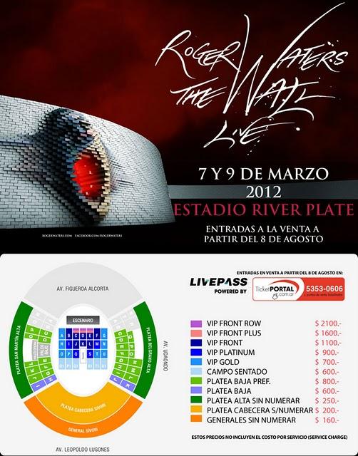 ROGER WATERS en Argentina: 7 y 9 de Marzo de 2012 ROGER WATERS en Argentina: 7 y 9 de Marzo de 2012