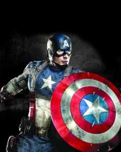 capitan Fuegos artificiales el 4 de julio en la Liga de Béisbol norteamericana para promocionar Capitán América: El Primer Vengador