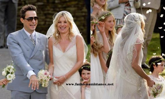 Kate Moss se casó con Jamie Hince con un vestido de John Galliano