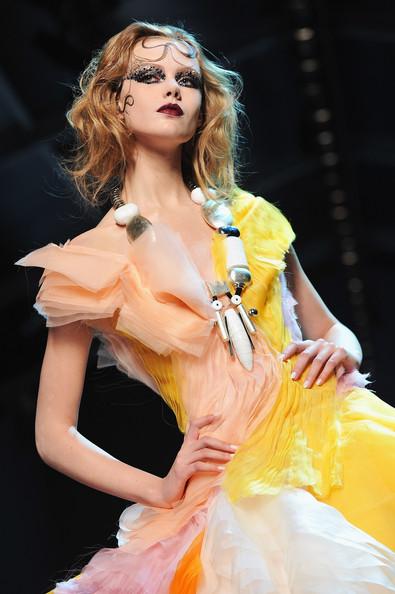 A model walks the runway during the Christian Dior Haute Couture Fall/Winter 2011/2012 show as part of Paris Fashion Week at Musee Rodin on July 4, 2011 in Paris, France.