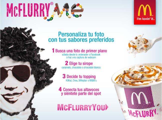 McFlurry Me, la nueva aplicación de McDonald's en Facebook McFlurry Me, la nueva aplicación de McDonald's en Facebook