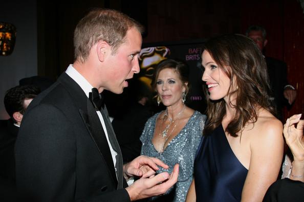 (L-R) Prince William, Duke of Cambridge, Rita Wilson and Jennifer Garner attend the BAFTA 