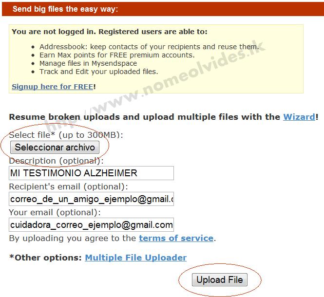 Tutorial subir videos y archivos a sendspace.com Tutorial subir videos y archivos a sendspace.com