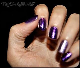 * Uñas Purple Chrome *