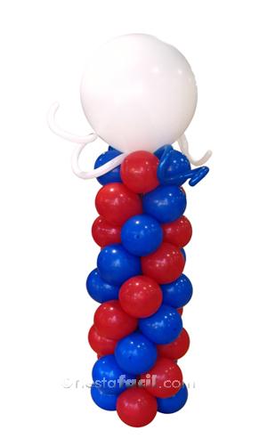 Una columna sencilla con globos