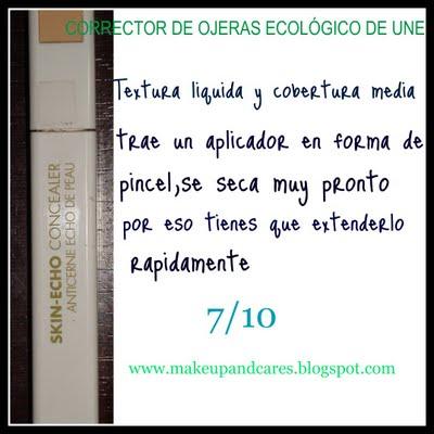 Correctores de ojeras, comparación en cuanto al criterio de cobertura y duración.