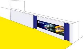 CEHIPAR. Desarrollo imagen gráfica en el interior del vestibulo CEHIPAR. Desarrollo imagen gráfica en el interior del vestibulo