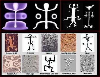 Comparación entre formas de plasma inestable de alta energía (laboratorio de Peratt) y petroglifos dibujados por culturas de todo el mundo